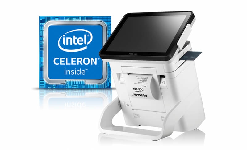 صندوق فروشگاهی پوزبانک DCR X86 دارای پردازنده قدرتمند 4 هسته ای Intel Celeron J1900 و چیپ ست آن Intel QM77 / Intel HM76
